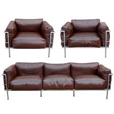 After A Model By Le Corbusier Sofa Pair Of Lounge Chairs Circa 1980 Sofa Pair Sofa Furniture