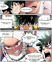 Deku meets Mirko on a Train and Fucks Her comic porn 