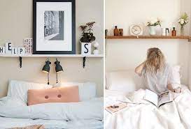 Un'altra idea se vuoi decorare la testata del letto matrimoniale è utilizzare il color block. 5 Idee Decor Per Letti Senza Testiera Tete De Lit Avec Rangement Lit Pour Petite Chambre Lit Rangement