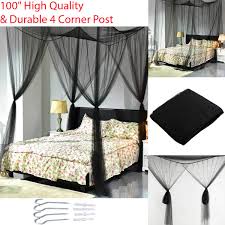100 Durable 4 Corner Post Bed Canopy Mosquito Net Netting Ideal For Single Bed Twin Full Queen Double Bed King Buy Online In Japan At Desertcart Jp Productid 180348539 Rustic style four post canopy bed frame.