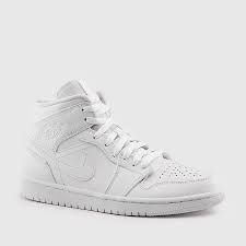 Jordan Mens Air Jordan 1 Mid White