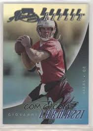 Former hofstra quarterback giovanni carmazzi was one of the six quarterbacks drafted ahead of tom brady in 2000, making him one of the brady six featured prominently in espn's documentary. 2000 Playoff Absolute Rookie Reflex Rr 17 Giovanni Carmazzi