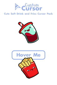 Cute Soft Drink And Fries Cursor Pack Cute Soft Drinks Custom