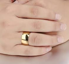 Reg 199 95 12mm Classic Gold Wedding Engagement Titanium Etsy Classic Gold Wedding Titanium Steel Rings Natural Morganite