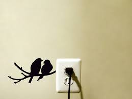 Love Birds Velvet Wall Decal Branch Wall Decor Birds On Etsy Wall Decal Branches Wall Art Diy Paint Wall Paint Designs
