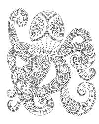 The picture highlights the octopus showing off its tentacles under water. Mandala Octopus Coloring Pages Novocom Top