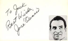 Jose Ocasio Signed Auto 3x5 Index Card Plaza Suite