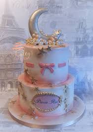 Baby Shower Cake Twinkle Star Theme But Order With Purple Instead Of Pink Baby Shower Cake Decorations Pink Baby Shower Cake Baby Shower Cakes