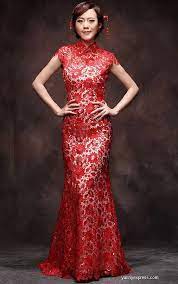 Pin By C N On Wedding Qipao Cheongsam Bridal Kwa Qun Couture Evening Dress Red Chinese Wedding Dress Red Wedding Dresses Red Lace Gown