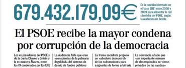 Javier Negre على تويتر: "El @PSOE andaluz, que se gastó mi dinero y el de los andaluces, en putas y cocaína y q recibió la mayor condena x corrupción de la historia