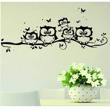 Pochoir mural, pochoir plat ou en volume, des idées originales de décoration au pochoir. Art Haute Qualite Enfants Vinyle Art Pochoir Mural Dessins Hibou Papillon Mur Autocollant Decor Maison Decalque Livraison Directe Wh Aliexpress