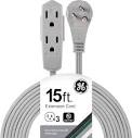 Amazon.com: GE 3-Outlet Flat Extension Cord 15 Ft Grounded ...