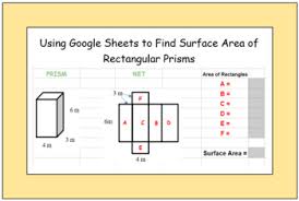 Given below is an illustration of rectangular prism: Finding Surface Area Of Rectangular Prisms Using Google Sheets Tpt