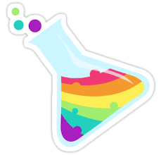 Rainbow Beaker Sticker By Littleknids In 2021 Science Stickers Kawaii Stickers Cute Stickers