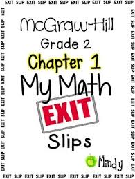 My Math Mcgraw Hill Chapter 1 Exit Slips Grade 2 Mcgraw Hill Math Math 2nd Grade Math