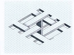 Impossible Isometric Penrose Triangle Mathart Regolo54 Geometry Symmetry Oscareutersvard Esche Graph Paper Drawings Graph Paper Art Geometric Drawing
