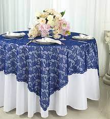 4.5 out of 5 stars. Navy Blue Lace Table Overlays Topper Wedding