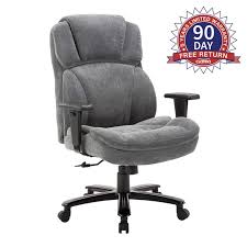 Top 10 big & tall office chairs in 2020 (reviews & overview). Ergonomic Big Tall Executive Office Chair With Upholstered Swivel 400lbs High Capacity Adjustable Height Thick Padding Headrest And Armrest For Home Office Grey Walmart Com Walmart Com