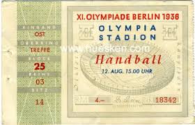 Männer handball in der datenbank von olympic rings without rims.svg olympic rings without rims (gaps between the rings), as used, eg. Ticket Olympic Games Berlin Garmisch Partenkirchen 1936 German Empire 1933 1945 Andre Husken German Militaria