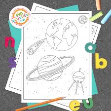 These beautiful coloring coloring pages are packaged in an acid free clear sleeve for protection and include a cover page showcasing the 4 designs that can be used for coloring medium testing. Educational And Fun Space Coloring Pages Kids Activities Blog