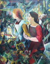 August Macke German 1887 1914 Zwei Madchen 1913 August Macke Macke German Art