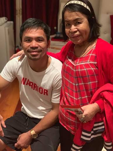 Welcome to the US mom. We're ready for July 20. #PacquiaoThurman