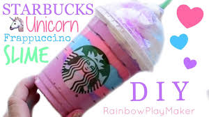 diy starbucks unicorn slime frappuccino