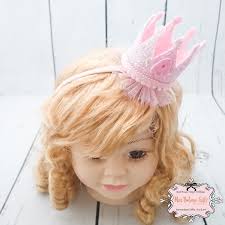 Personalised Glitter Baby Mini Crown Headband