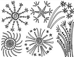 Let's get patriotic and color some red white and blue! Great Fireworks In The Sky On 4th July Independence Day Coloring Page Best Place To Color