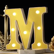 Bring a feeling of timeless nightlife appeal to your kitchen, dining or living room, den, basement or home bar with this bar led marquee sign. 6 Gold 3d Marquee Letters Warm White 7 Led Light Up Letters M Efavormart
