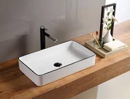 Above Ceramic Rectangular Vessel Bathroom Sink In 2020 Tiny Bathroom Sink Small Bathroom Sinks Wall Mounted Bathroom Sinks