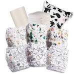 Littles & Bloomz 603PM6 wiederverwendbare Pocket-Babywindel aus Stoff, mit  Standard-Druckknopfverschluss, 6 Windeln + 6 Einlagen, 1 Rolle ...