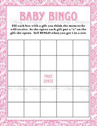Printable Pink Damask Baby Shower Bingo Game Bingo Card Template Baby Shower Bingo Free Printable Bingo Cards Printable