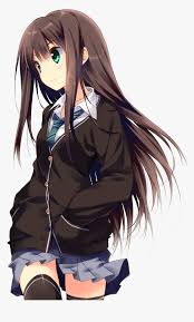 Brown hair, like black, is one of the more subtle hair colors in anime. Anime Girl With Brown Hair And Blue Eyes Png Png Anime Girl Brown Hair Blue Eyes Transparent Png Transparent Png Image Pngitem