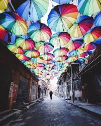 İstanbul'un en canlı ve en hızlı gelişen. Rainbow Umbrella Covered Street In Karakoy Istanbul By Martina Bisaz Via Instagram Kitkat Ch Turkey Turkiy Istanbul Istanbul Turkey Umbrella Street