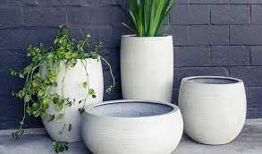 Large williams round pot planter this decorative, handmade pot planter is made of fiber stone so it's not only durable but also lightweight. Trend Large Lightweight Planters The Pottery Patch