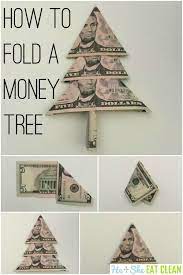 How To Fold A Christmas Money Tree Christmas Money Creative Money Gifts Christmas Gifts To Make