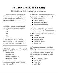 Print out this printable super bowl trivia questions page and use these questions at your next. The Rotter Homestead Nfl Trivia For Kids Adults
