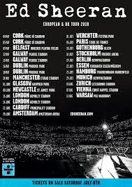 Experience unforgettable sporting and music events. Sheeran Multiplies Tour Dates