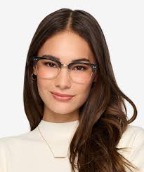 Small Browline Glasses Small Browline Horned Rim Blue Blocking Computer  Lens Reading Glasses