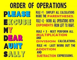 Make A Poster About Order Of Operations Mathematics Poster Ideas Order Of Operations Online Math Help Free Math Help