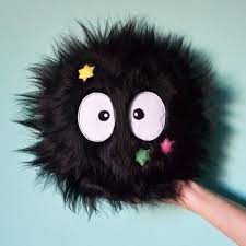 Most Wanted Totoro Soot Sprite Pillow Super Cute Kawaii Totoro Soot Sprites Totoro Soot Sprites