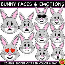 Download bunny face images and photos. Bunny Faces And Emotions Clipart By Limish Creations Tpt