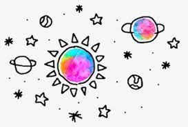 Art Planet Planets Space Tumblr Girl Drawing Cute Freet Space Drawings Hd Png Download Kindpng