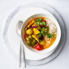 Lachs von der planke ; Bandnudeln Mit Curry Ananas Huhn Rezept Essen Und Trinken