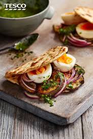 Aubergine Zhoug And Egg Flatbreads Recipes Tesco Real Food Food