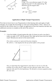 Find the perimeter of the triangle: Right Triangle Trigonometry Pdf Free Download