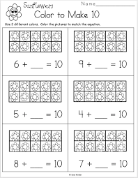 If they've some math problems, they could use the alphabet worksheets which are provided in the worksheet. Free Kindergarten Math Worksheet Count To Make 10 Sunflowers Made By Teachers