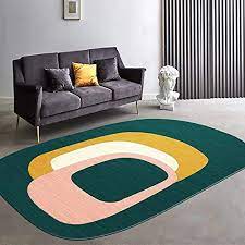 rplw moderne geometrique tapis ovale pour salon antiderapant lavable chevet mat bain moquette a 79x118inch 200x300 decoration maison livre de coloriage affaire famille