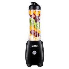 Aicok Mini Blender Smoothies Mixeur Bouteille De Tritan 600ml Sans Bpa Moteur Puissant Et 4 Lames En Acier Inoxydabl Milk Shakes Jus De Fruit Fruits Et Legumes